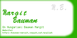 margit bauman business card